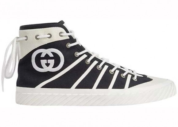 Gucci GG Tortuga High Sneakers Black White - 741893-FABJU-1297