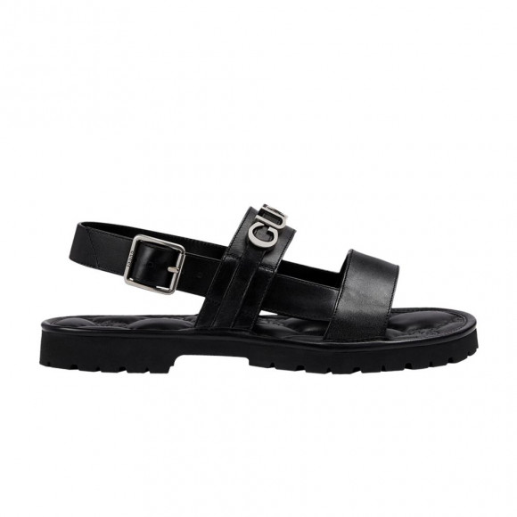Gucci Logo Sandal 'Black' | Men's Size 8 - 744977-DTN00-1000