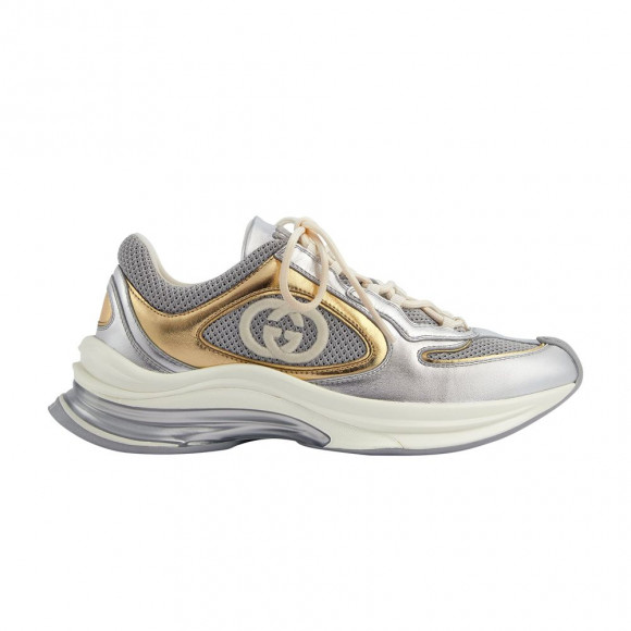 Gucci Wmns Run Sneaker 'Silver Gold Metallic' | Women's Size 3 - 746939-AAC67-8143