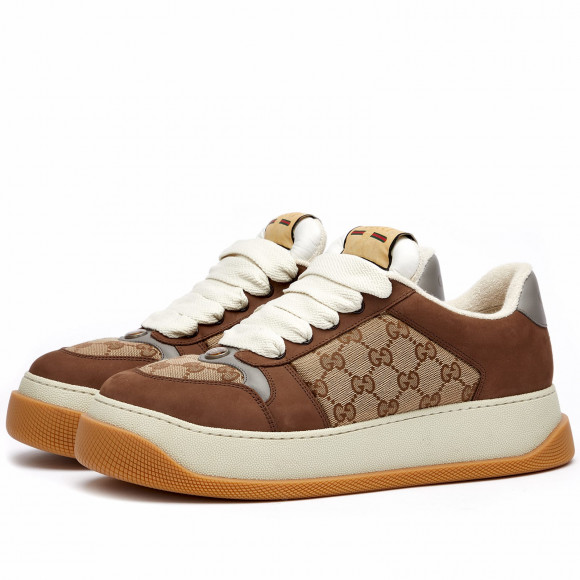 Gucci Men's Double Screener Sneaker Beige - 750048-FAB39-9754