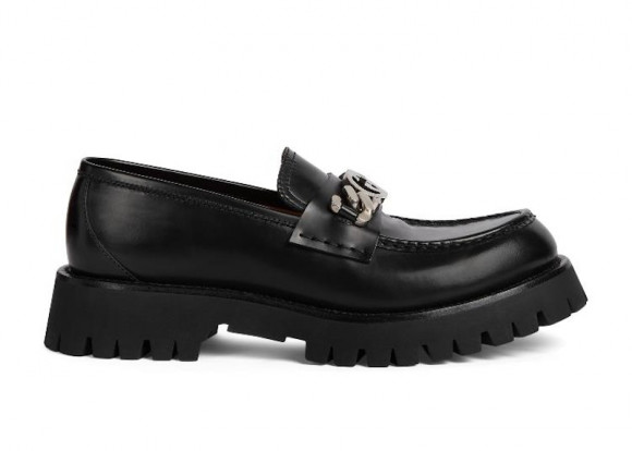 Gucci Interlocking G Chain Loafer Black - 752093-DS800-1000