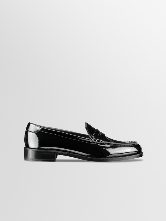 Koio | Brera In Nero Patent Women's Leather Penny Loafers - 7668859764905