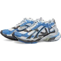 Balenciaga Men's Runner Sneakers in Blue/White/Grey - 772774-W3RNY-4912