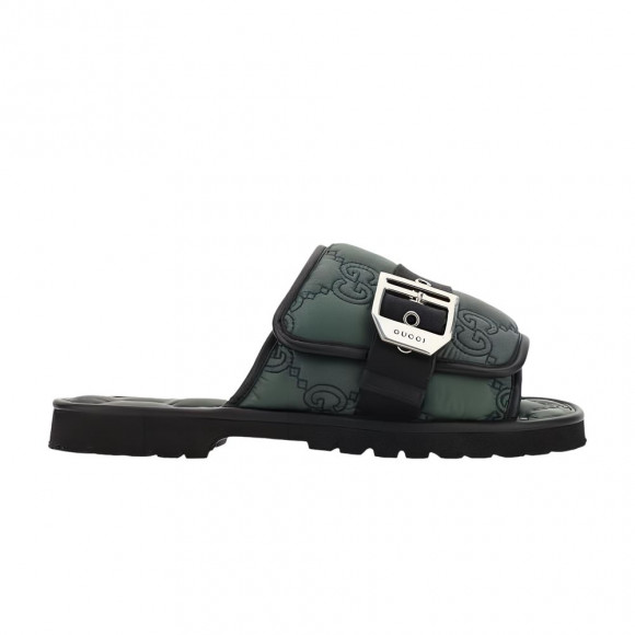 Gucci GG Slide Sandal 'Green' | Men's Size 10 - 776792-FACL5-3043