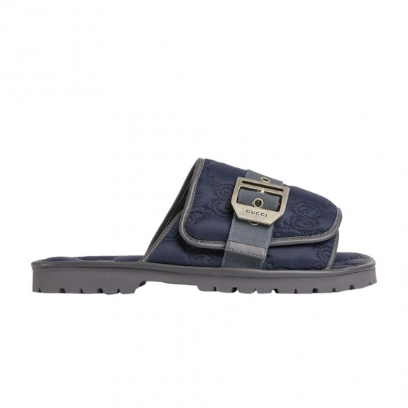 Gucci GG Slide Sandal 'Dark Blue' | Men's Size 8 - 776792-FACL5-4048