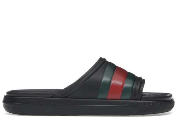 Gucci Web Slide Sandal 'Black Green Red' | Men's Size 8 - 780286-J8700-1025