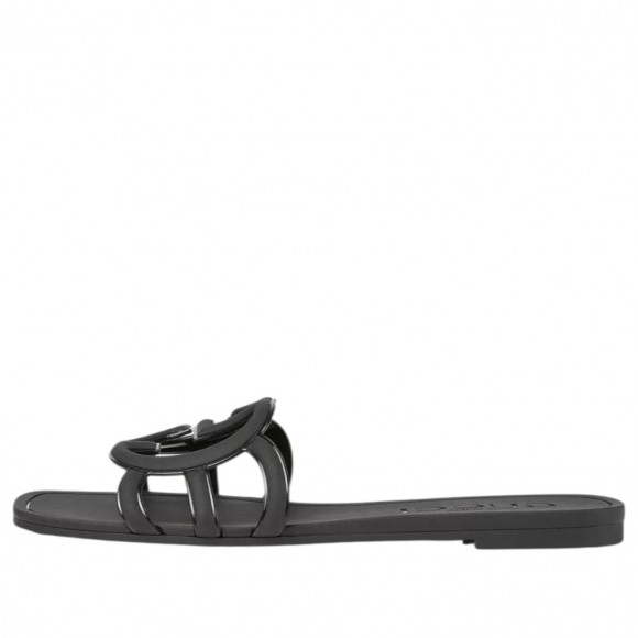 (WMNS) Gucci Interlocking G Slides 'Black Rubber' 780307-J8700-1000 - 780307-J8700-1000