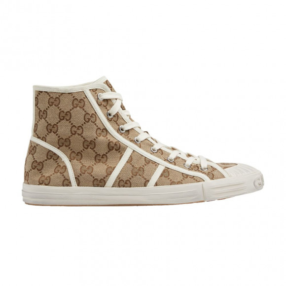 Gucci Signature High Top 'GG Canvas - Beige Ebony' | Brown | Men's Size 9.5 - 786367-FADFR-9746