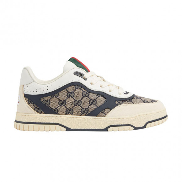 Gucci Re-Web Sneaker 'GG Canvas - Beige Ivory Blue' | Cream | Men's Size 6.5 - 787476-AADHW-9552