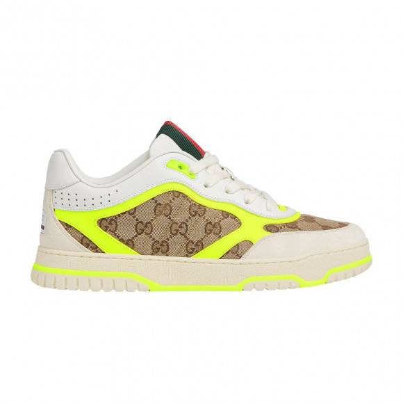 Gucci Re-Web Sneaker 'GG Canvas - Beige Fluorescent Yellow' - 787476-AADHW-9562