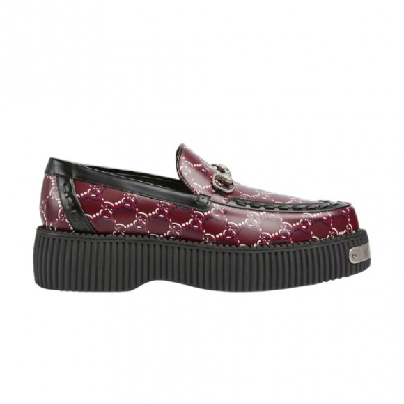 Gucci Horsebit Creeper Loafers 'GG Shadow' | Red | Men's Size 8 - 799346-AAD34-8455