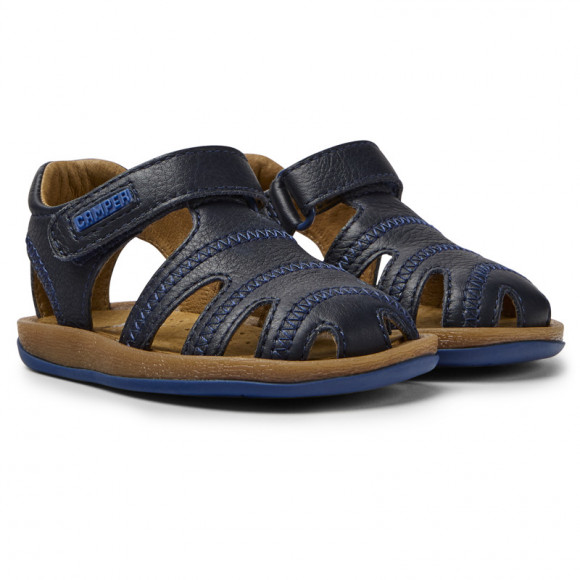 Camper Bicho - Sandals For First Walkers - Blue, Smooth Leather - 80372