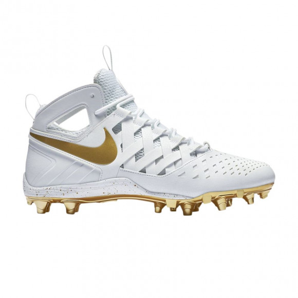 Nike Huarache V Lacrosse Cleats | White | Men's Size 9 - 807142-170