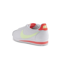 Nike Classic Cortez - Women's Running Shoes - White / Barely Volt / Flash Crimson - 807471-116