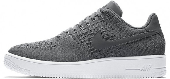 007 - Nike Mid Sneakers i hvid og sølvfarve 007 - 817419 - Nike Air Force Ultra FlyKnit Grey Sneakers/Shoes 817419