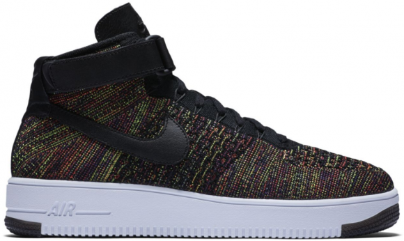 Nike Air Force 1 Mid Flyknit Multi-Color Black - 817420-002