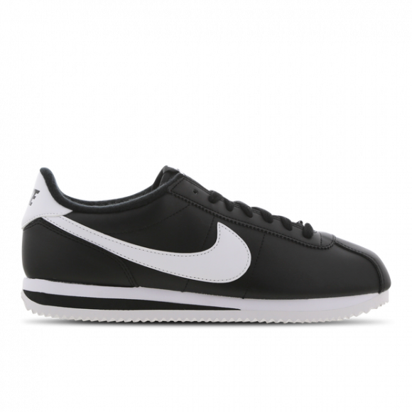 Nike Cortez Basic Leather - Gr. 41 Black / White - Metallic Silver - 819719-012