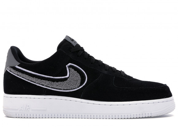 Nike Air Force 1 Low 3D Chenille Swoosh Black Cool Grey - 823511-014
