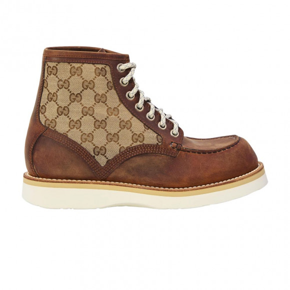 Gucci Laced Ankle Boot 'Brown' | Men's Size 9 - 831149-AAEZE-2541