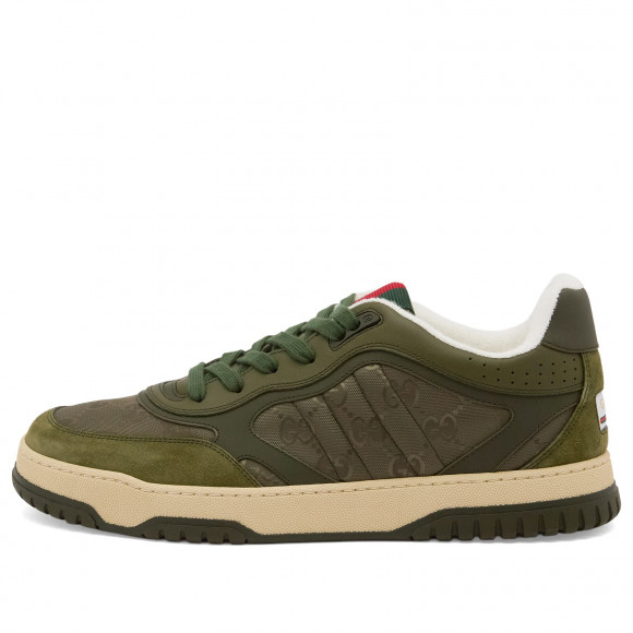 Gucci Men's Re-Web Sneaker in Green - 831661-AAEX3-3343