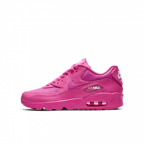 Nike Air Max 90 Leather - sko til store børn - Pink - 833376-603