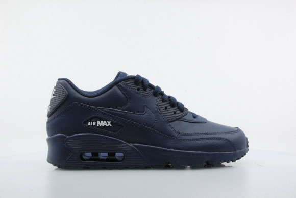 Nike Air Max 90 Leather GS 'Midnight Navy' - 833412 - - nike air faze running shoe size guide