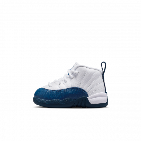 Jordan 12 Retro «French Blue» sko til sped-/småbarn - Hvit - 850000-114