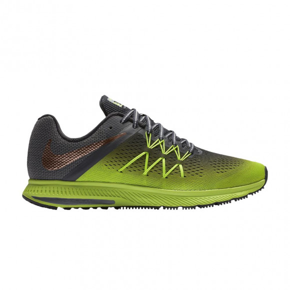 Nike Zoom Winflo 3 Shield 'Volt Metallic Red Bronze' | Green | Men's Size 11 - 852441-700