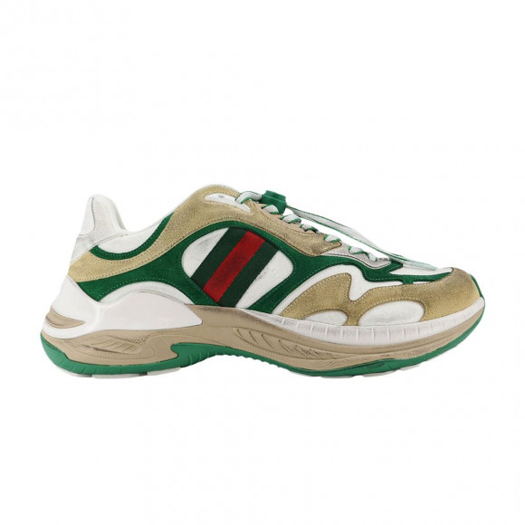 Gucci Suede Sneaker 'Web White Yellow' | Men's Size 10 - 853709-AAGGM-9251