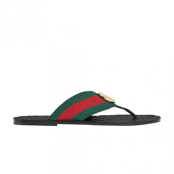 Gucci Riviera Thong Sandal 'Web Black' | Men's Size 9 - 863027-HAAOZ-8449