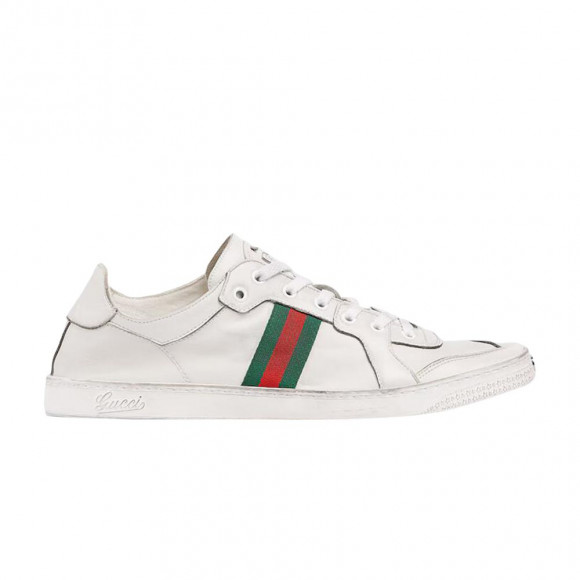 Gucci Stretch Low-Top Sneaker 'White Leather' | Men's Size 11.5 - 864140-AAGFF-9099