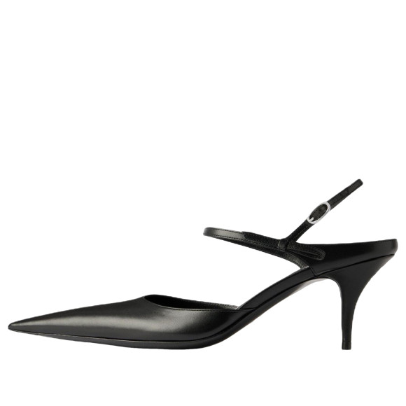 (WMNS) Balenciaga Avenue Bow Slingback 'Black Silver' 865844WBDH51081 - 865844WBDH51081