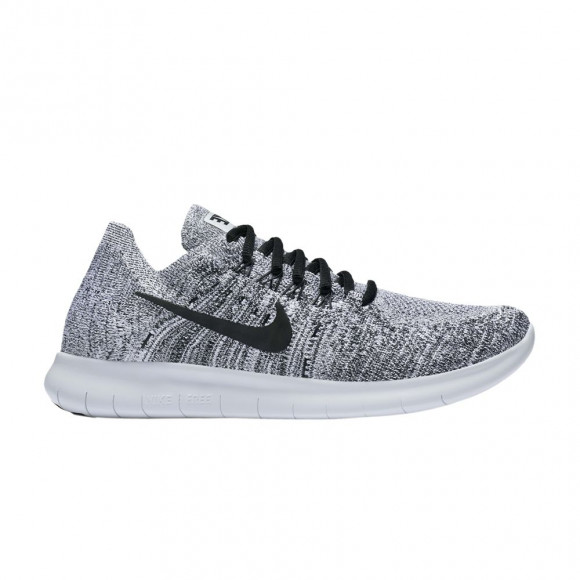 Nike Wmns Free RN Flyknit 2017 'White Black Stealth' | Grey | Women's Size 7 - 880844-101