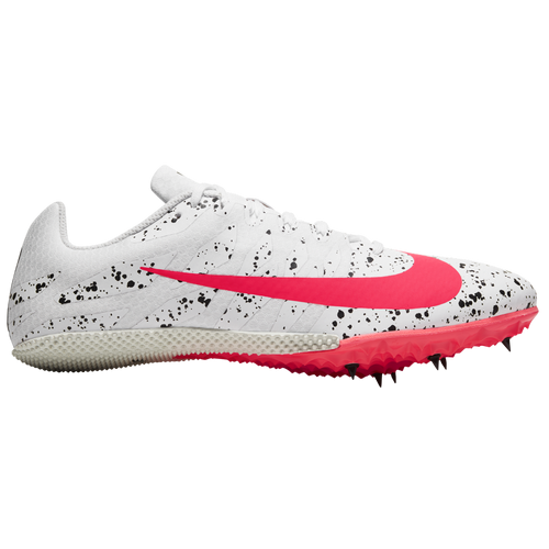 Nike Zoom Rival S 9 - Men's Sprint Spikes - White / Flash Crimson / Hyper Jade - 907564-101