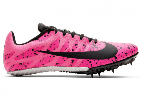 Nike Zoom Rival S 9 - Girls' Grade School Sprint Spikes - Pink Blast / Black / Pure Platinum - 907565-603