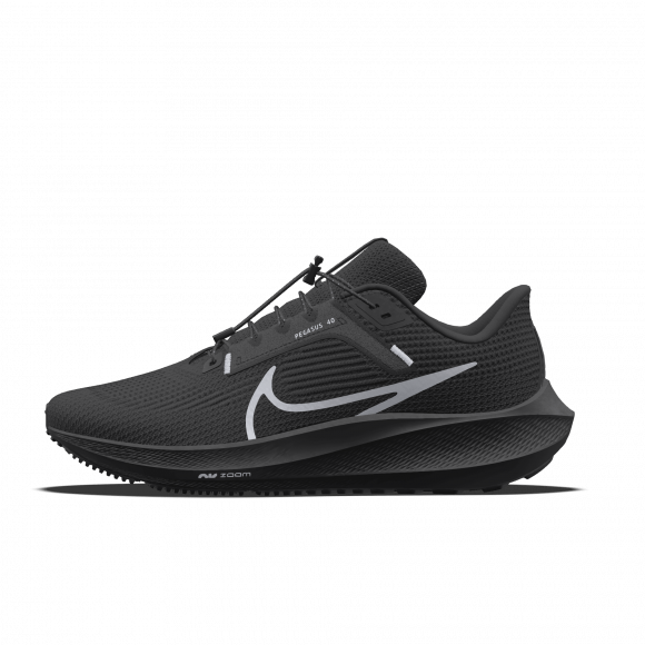 Męskie personalizowane buty do biegania po asfalcie Nike Pegasus 40 By You - Czerń - 9081091952