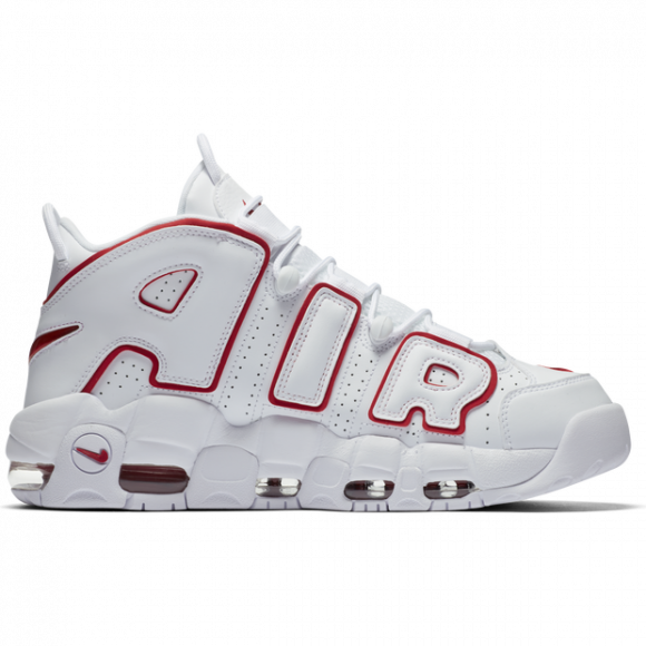 nike air uptempo white and red