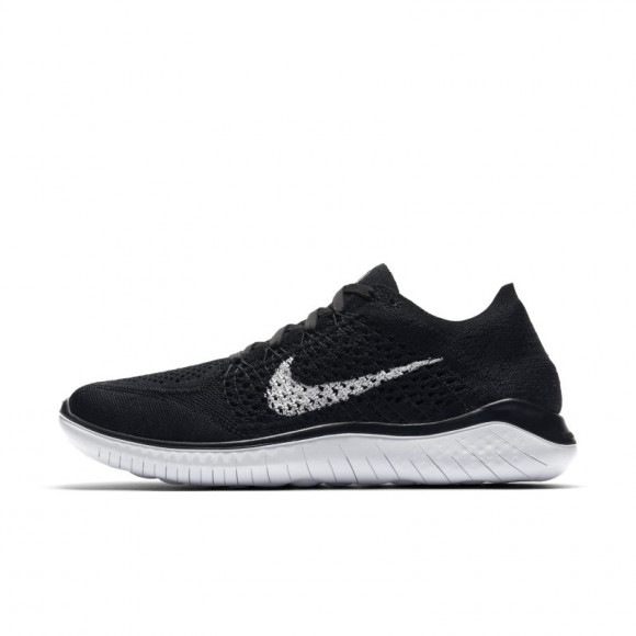 Nike Womens WMNS Free RN Flyknit 2018 Black Marathon Running Shoes