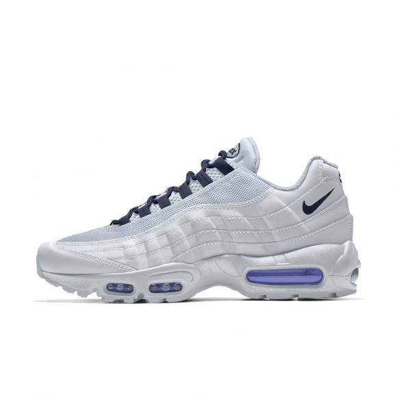Chaussure personnalisable Nike Air Max 95 By You pour Femme - Blanc - 9914521738