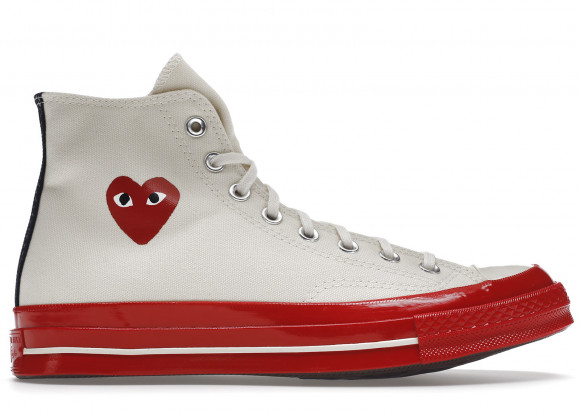 Converse Chuck Taylor All-Star 70 Hi Comme des Garçons PLAY Egret Red Midsole - A01794C