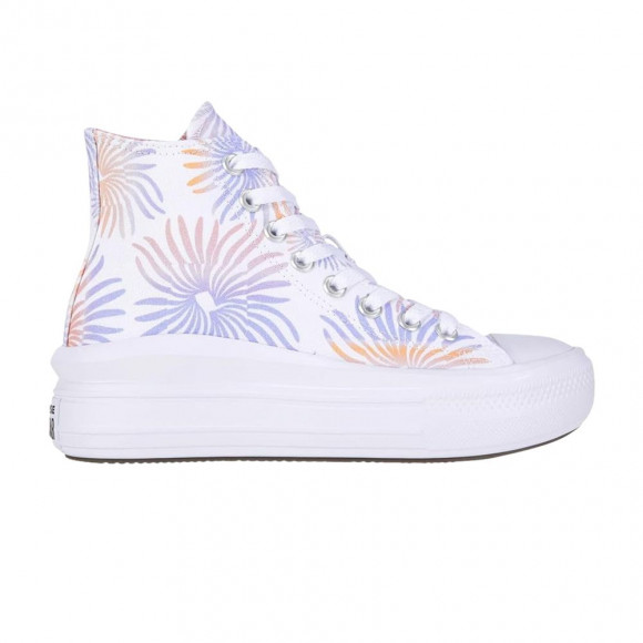 Converse Wmns Chuck Taylor All Star Move High 'Ultraviolet Peach Floral' | White | Women's Size 6 - A06672C