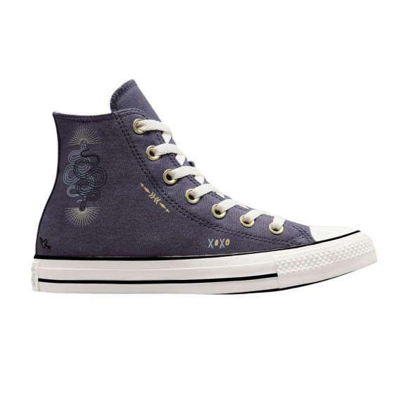 Converse Wmns Chuck Taylor All Star High 'Tiny Tattoos' | Purple | Women's Size 8 - A07137F
