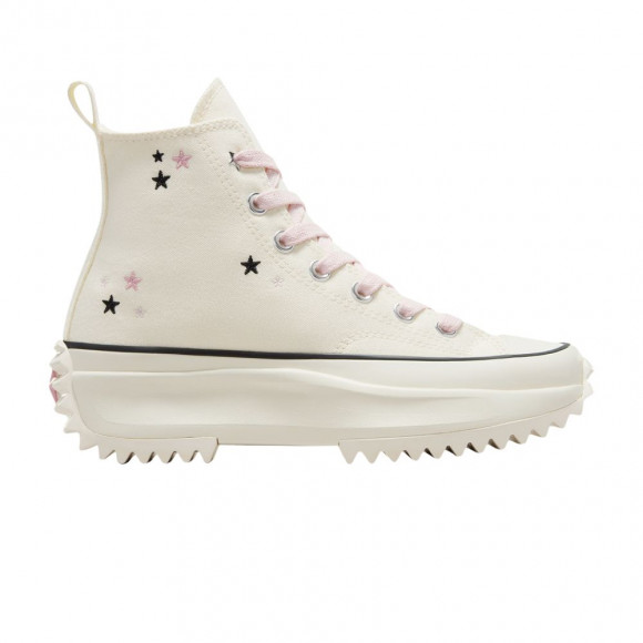Converse Run Star Hike Platform High 'Embroidered Stars - Egret Lotus Pink' | Cream | Men's Size 5 - A12205C