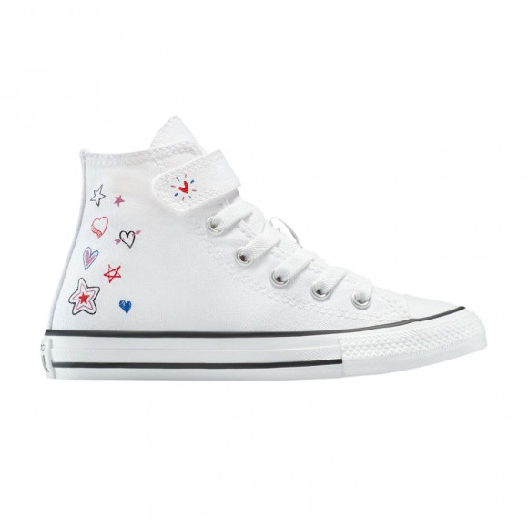 Converse Chuck Taylor All Star EasyOn High PS 'Doodles - White Pink Frosting' | Kid's Size 3 - A13180F