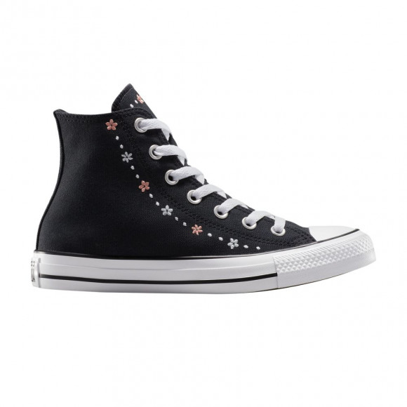 Converse Wmns Chuck Taylor All Star High 'Petite Petals - Total Eclipse White' | Black | Women's Size 8 - A14263F