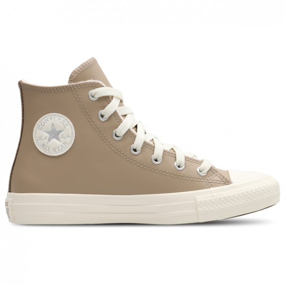 Converse Chuck Taylor All Star Leather + Fuzzy-Lining Zapatillas Altas en Vintage Cargo/egret, Talla EU 35.5 - A14332C