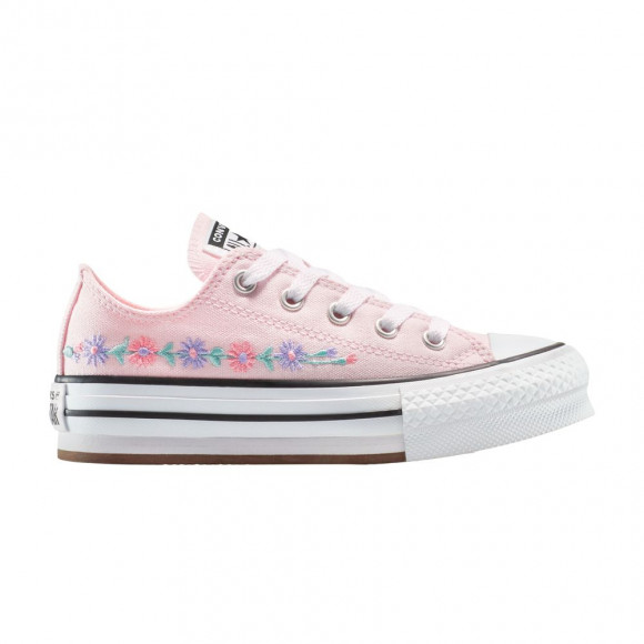 Converse Chuck Taylor All Star EVA Lift Platform Low PS 'Embroidered Florals' | Pink | Kid's Size 10.5 - A14996F