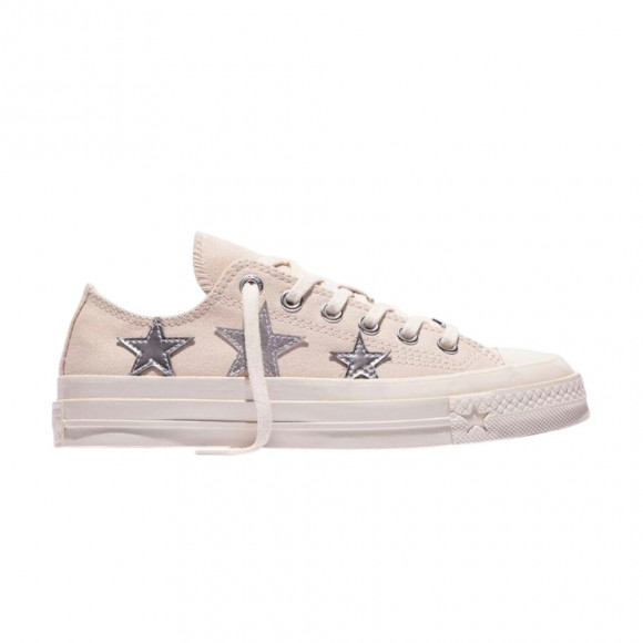 Converse Chuck 70x Canvas Low Top 'Natural Ivory Silver Stars' | Cream | Men's Size 3.5 - A24221C