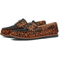 Timberland Men's x Wacko Maria Classic Boat Shoe in Brown Leopard Leather - A5YYB