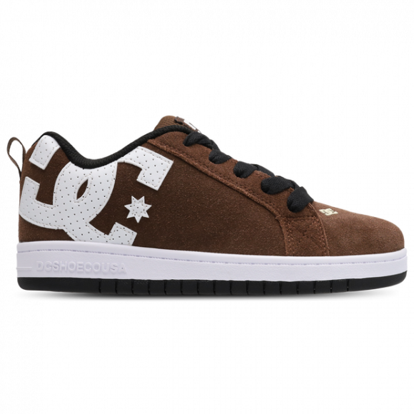 DC Sneakers Court Graffik Kid's Sneakers - Brown - Size 5.5 - Suede - ADBS100207-212